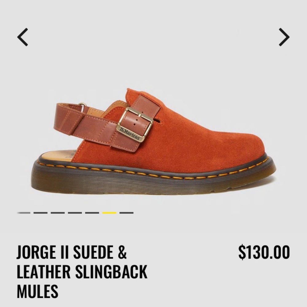 Dr. Martens Jorge clog in rust, size 6
